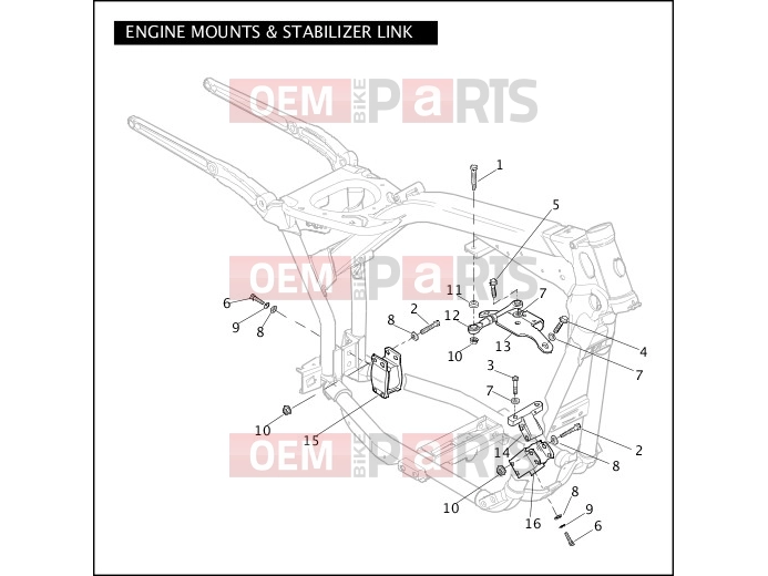 Harley-Davidson 2010 DYNA DYNA FAT BOB  - FXDF ENGINE MOUNTS & STABILIZER LINK