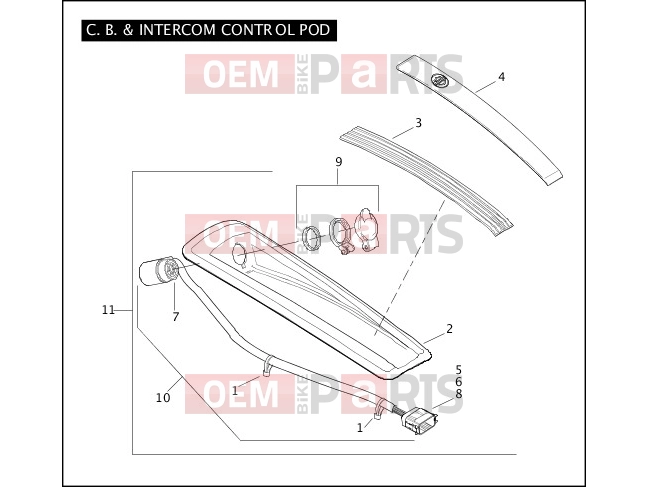 Harley-Davidson 2010 TOURING ELECTRA GLIDE CLASSIC  - FLHTC C.B. & INTERCOM CONTROL POD