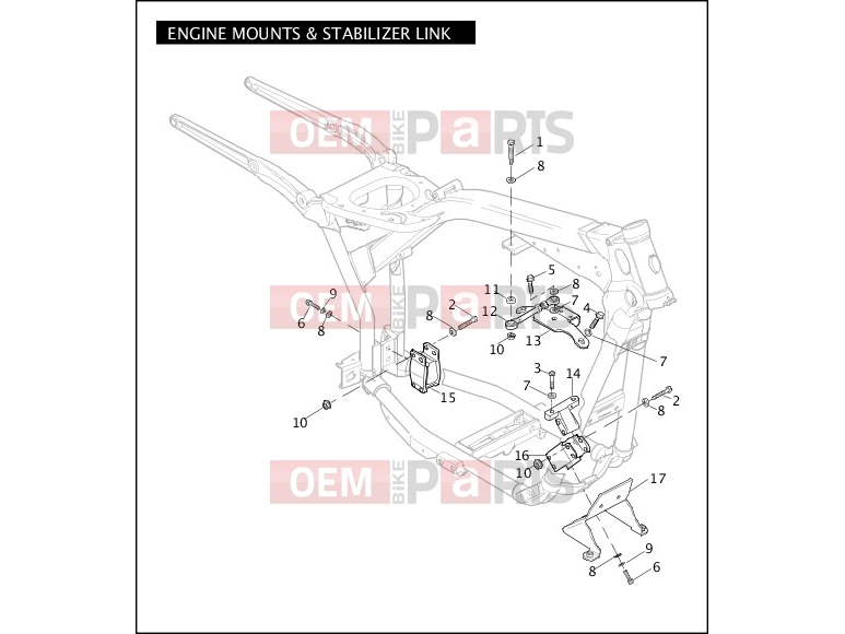 Harley-Davidson 2008 CVO/CUSTOM CVO DYNA  - FXDSE2 ENGINE MOUNTS & STABILIZER LINK