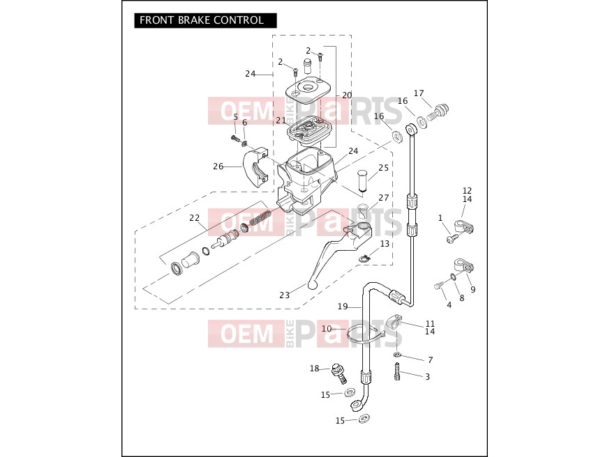 Harley-Davidson 2007 SOFTAIL SOFTAIL DEUCE  - FXSTD FRONT BRAKE CONTROL