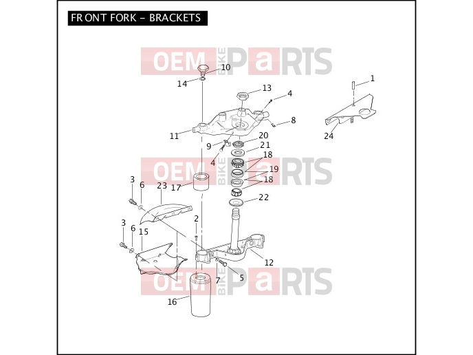 Harley-Davidson 2006 SIDECAR FLHT/I SIDECAR  - SIDECAR FOR FLHT/I FRONT FORK - BRACKETS