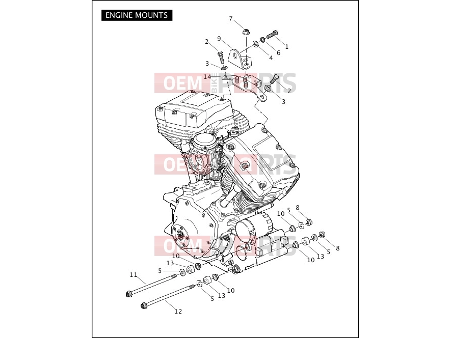 Harley-Davidson 2006 SOFTAIL NIGHT TRAIN  - FXSTB ENGINE MOUNTS