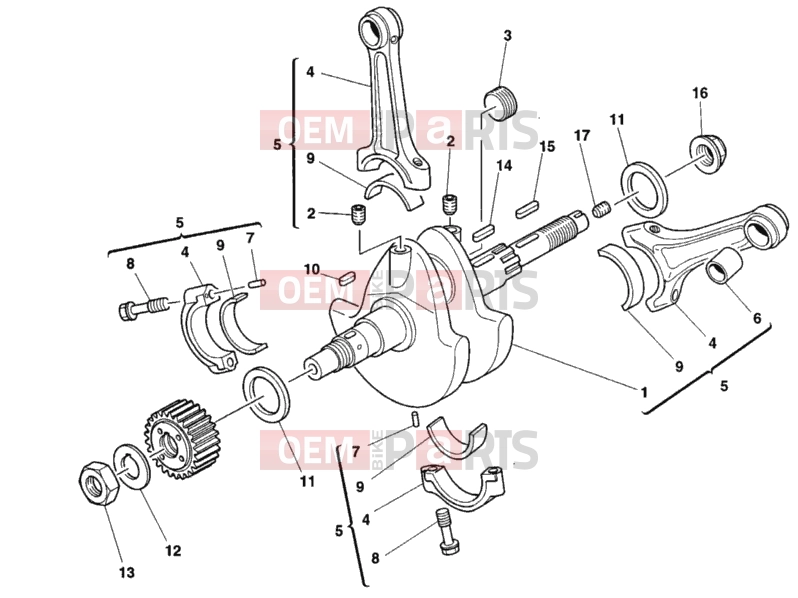 DUCATI 2000 Monster 750 CRANKSHAFT » ENGINE CASE