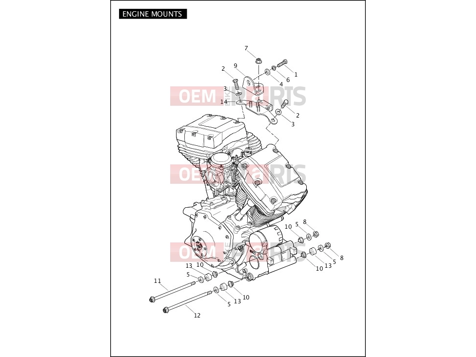 Harley-Davidson 2004 SOFTAIL SOFTAIL DEUCE  - FXSTD ENGINE MOUNTS