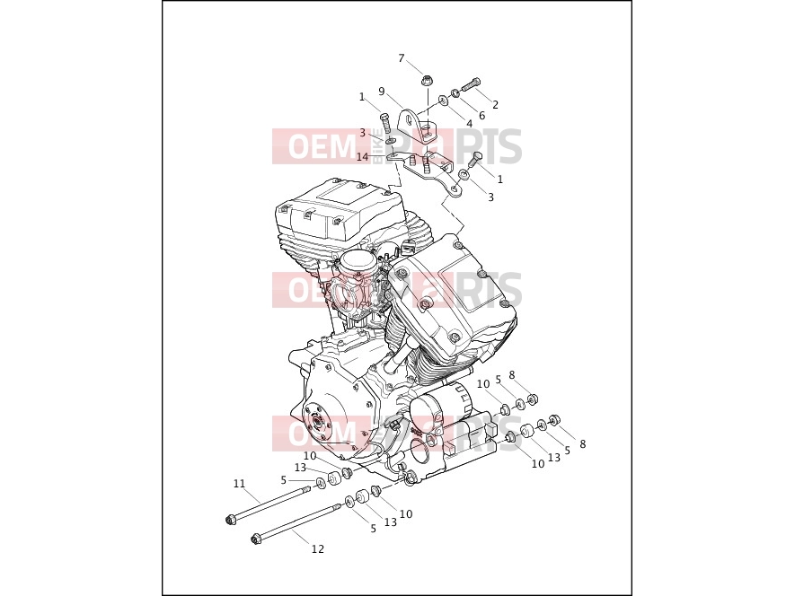Harley-Davidson 2000 SOFTAIL SOFTAIL DEUCE  - FXSTD ENGINE MOUNTS