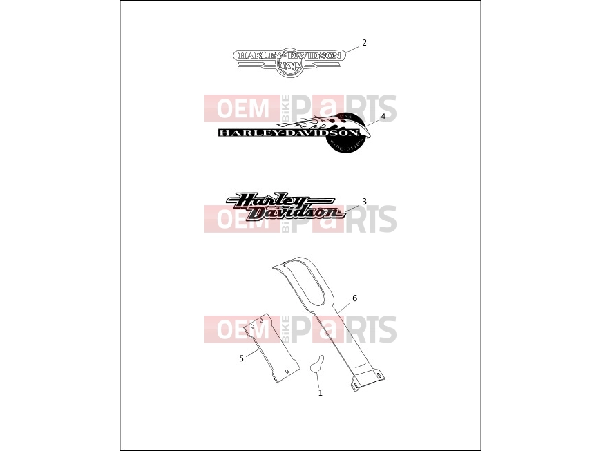Harley-Davidson 1995 DYNA DYNA SUPER GLIDE  - FXD FUEL TANK TRIM - 1995