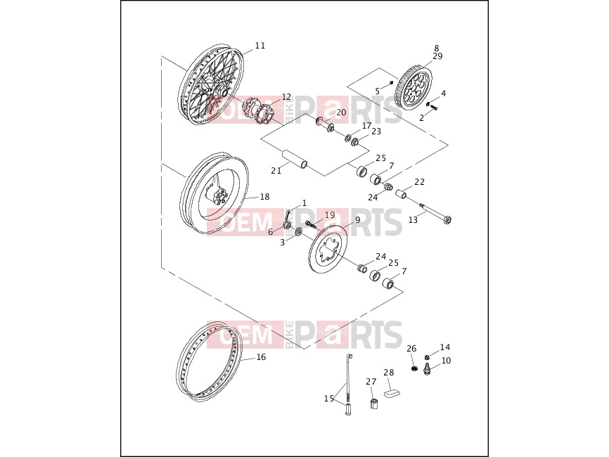 Harley-Davidson 1995 TOURING ELECTRA GLIDE STANDARD  - FLHT REAR WHEEL (1 OF 2)