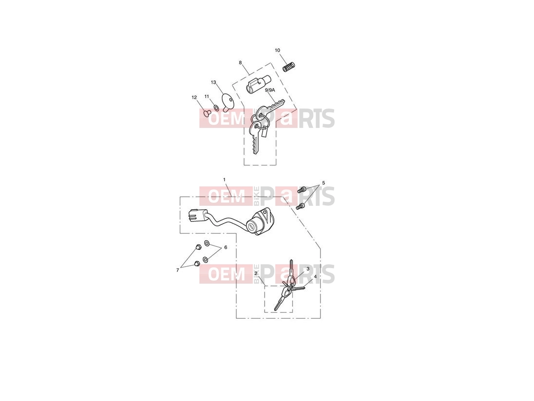 Triumph 2013 THUNDERBIRD Ignition Switch & Steering Lock