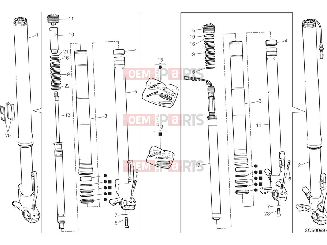 DUCATI 2024 Multistrada V2 S Front fork