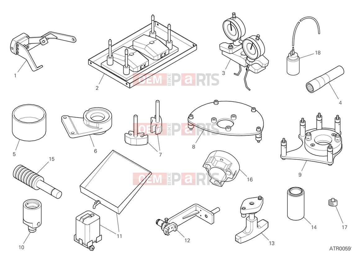 Workshop service tools (engine 1) - Ducati Panigale V4 S 2024