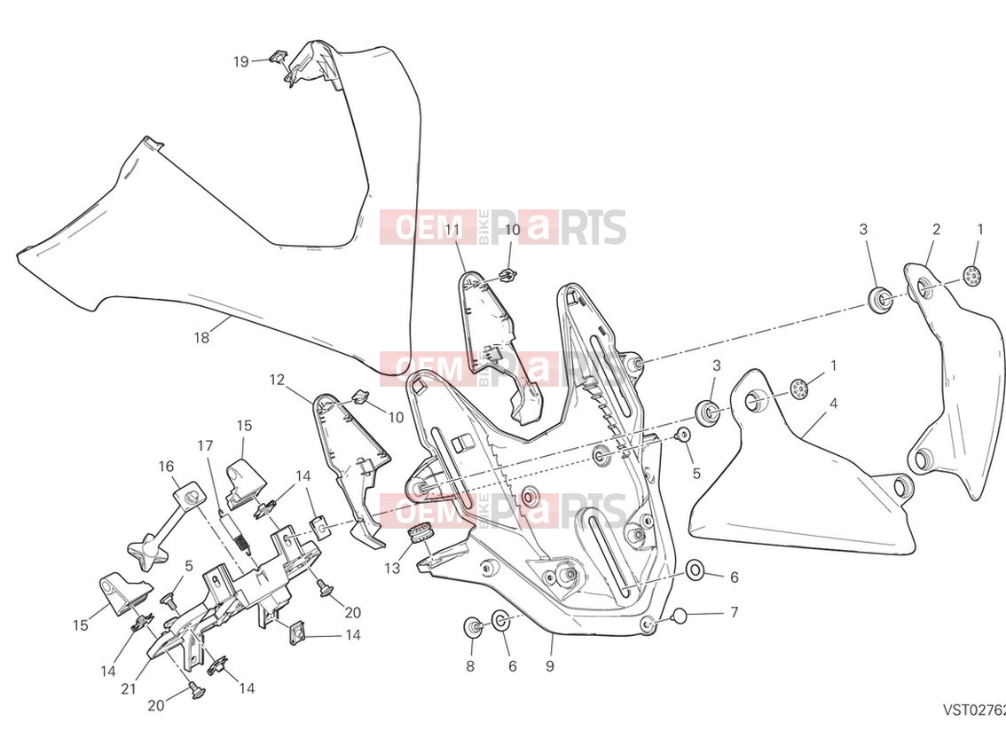DUCATI 2024 Multistrada V4 RS Headlight fairing support