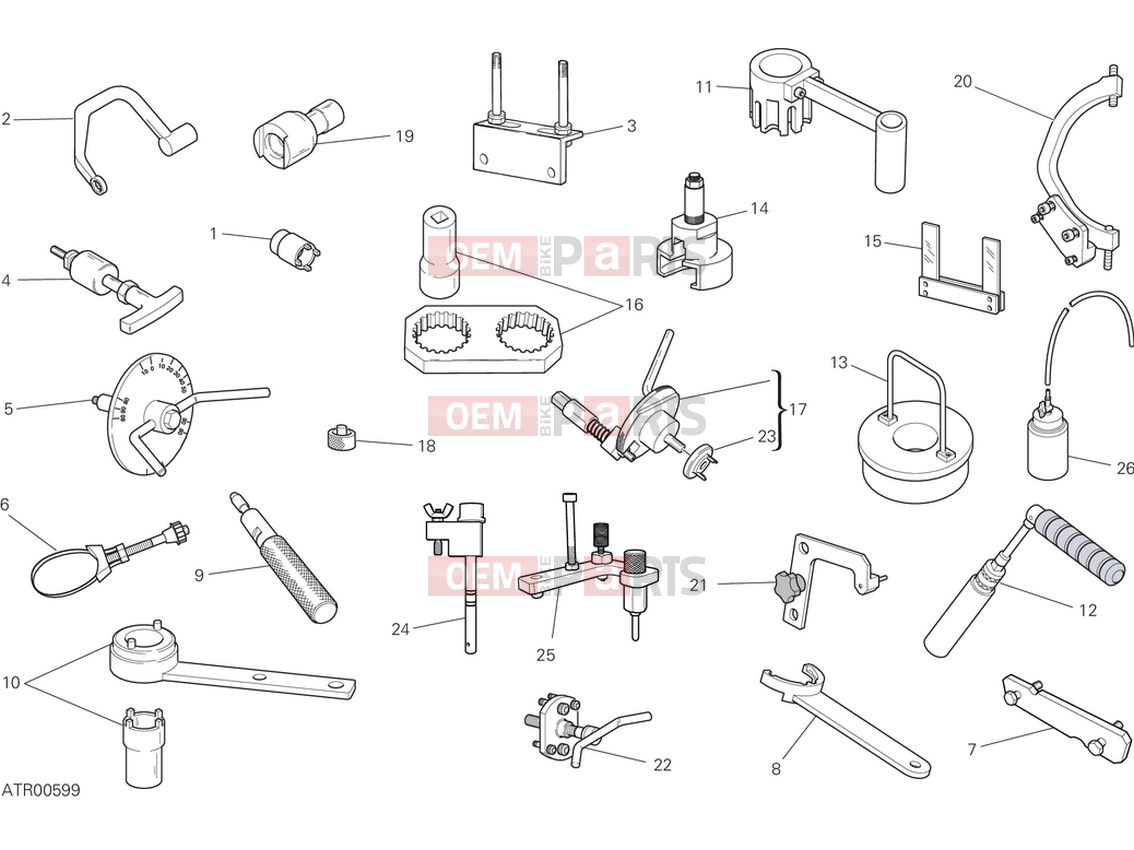DUCATI 2024 DesertX Rally Workshop service tools (engine)