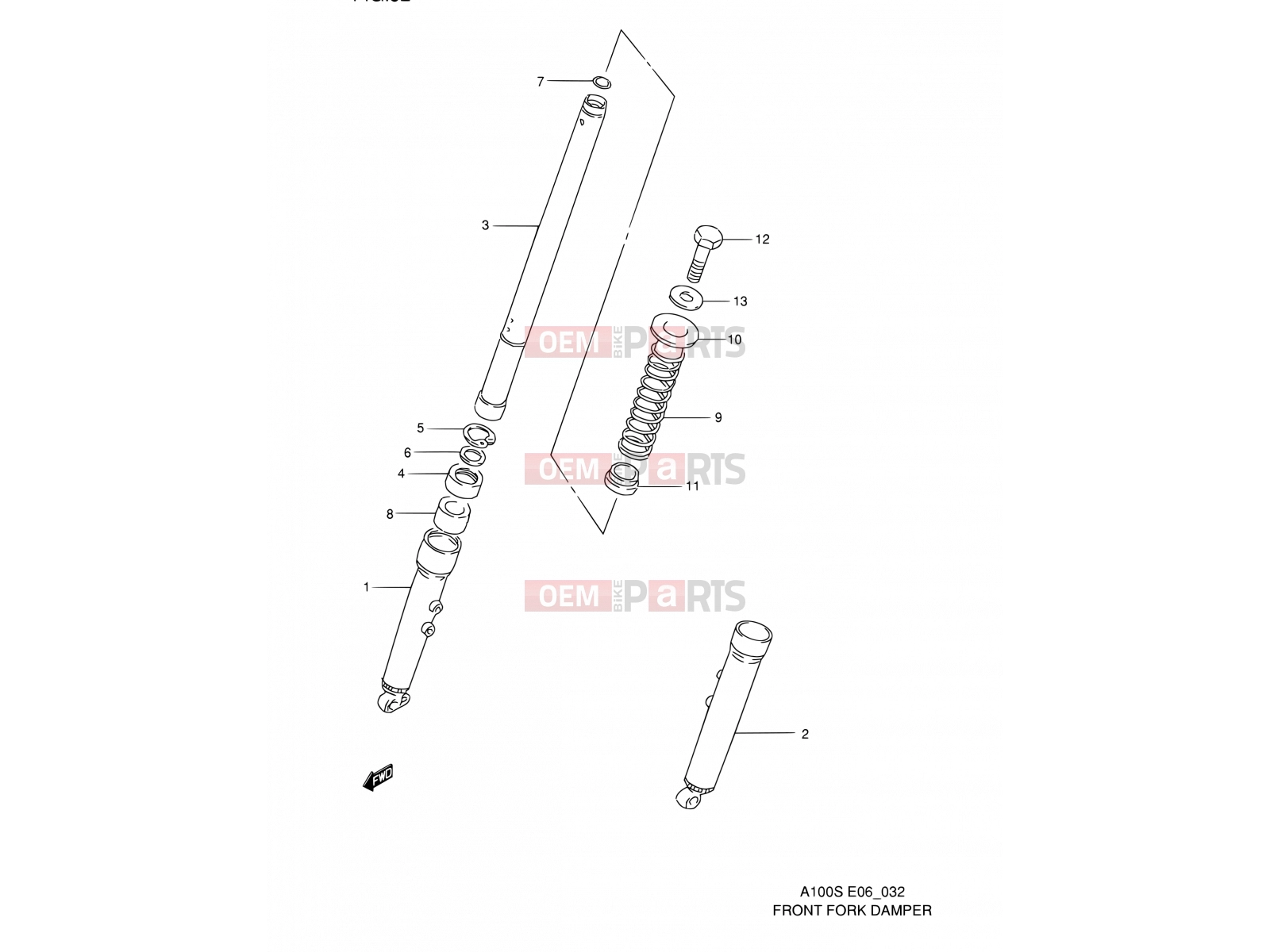 SUZUKI A100 S (1995) 32 - FRONT FORK DAMPER