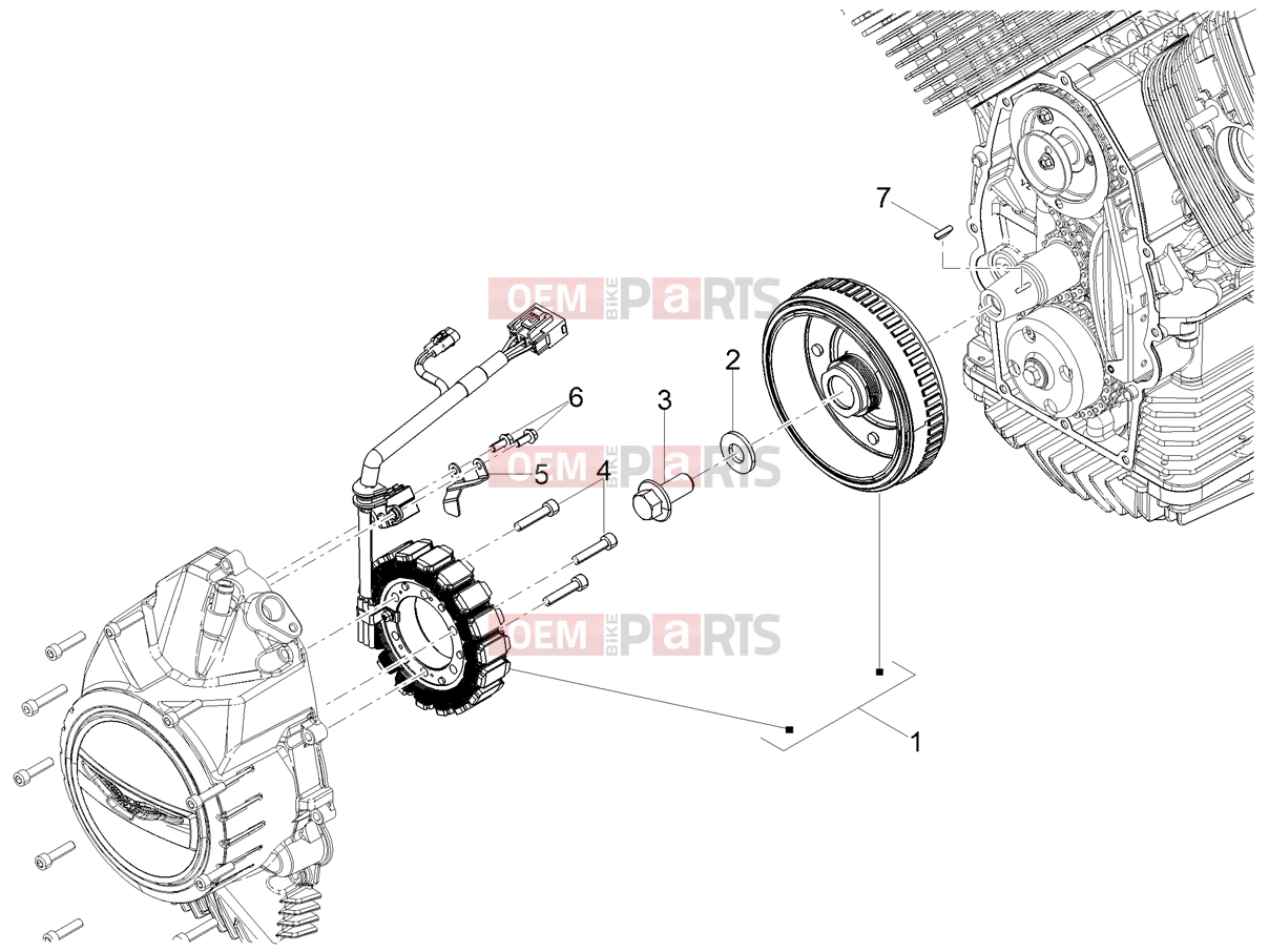 MOTOGUZZI V7 Stone 850 (EU, GSO) Engine » Cdi magneto assy / Ignition unit