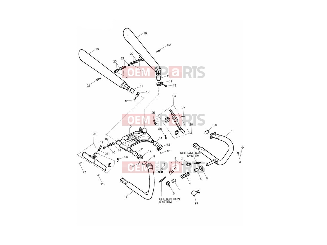 Triumph 2010 THUNDERBIRD Exhaust System
