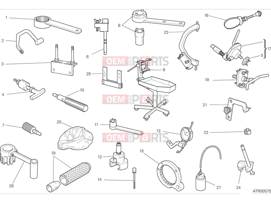DUCATI 2024 Scrambler Nightshift Workshop service tools (engine)