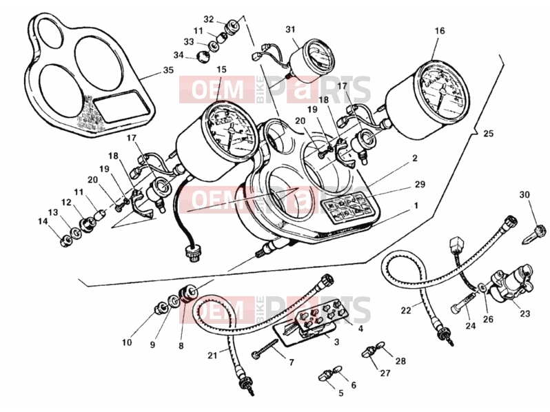 DUCATI 1998 900 SS Final Ed. METER » HANDLE BAR
