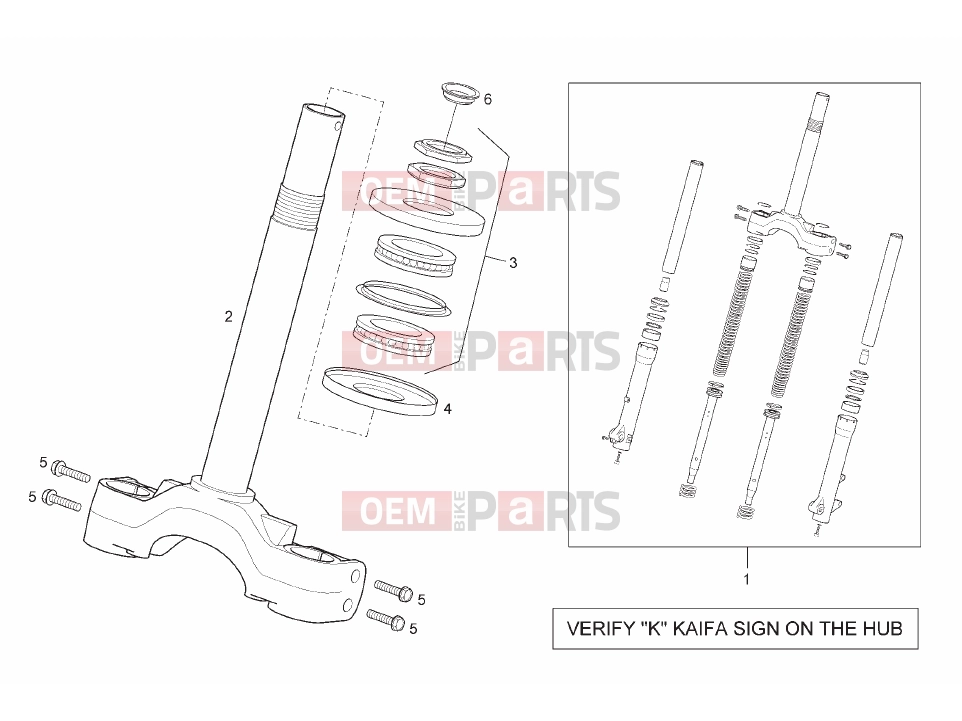Tables » Front fork - Derbi Rambla 125-250 2011