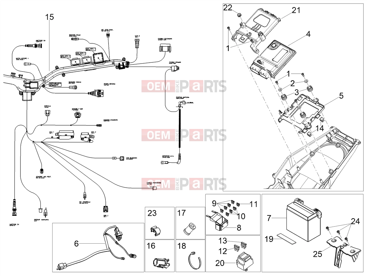 Electrical systems » Rear electrical system - Motoguzzi V85 TT Strada E5+ (EU) 2025