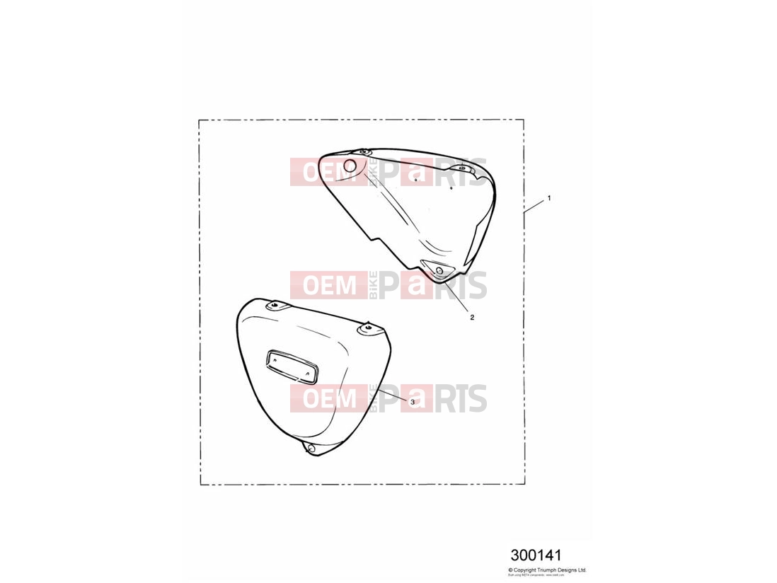 Triumph 2002 THUNDERBIRD Side Panel Kit (Colour Co-ordinated)