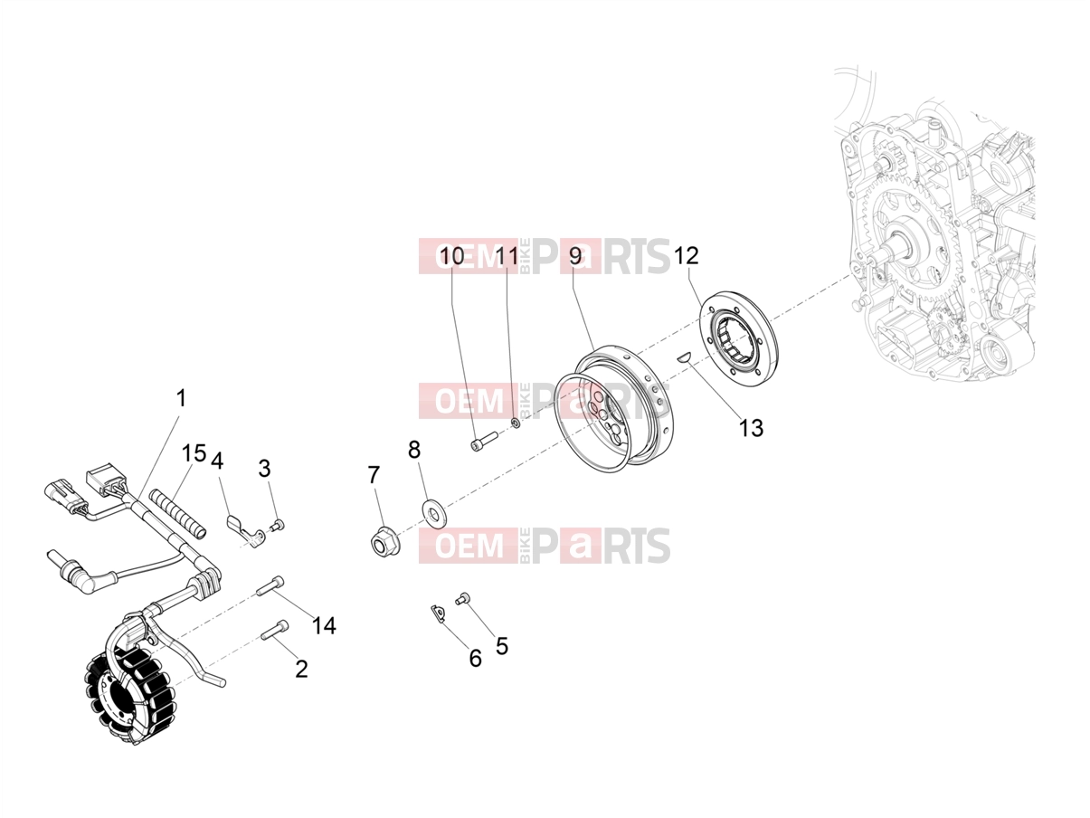 Engine » Flywheel magneto - Piaggio Beverly 400 Deep Black E5 (EU) 2024