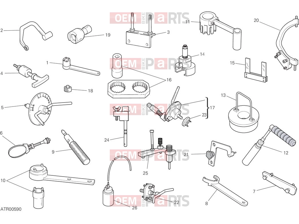 DUCATI 2025 Monster Plus Workshop service tools - engine