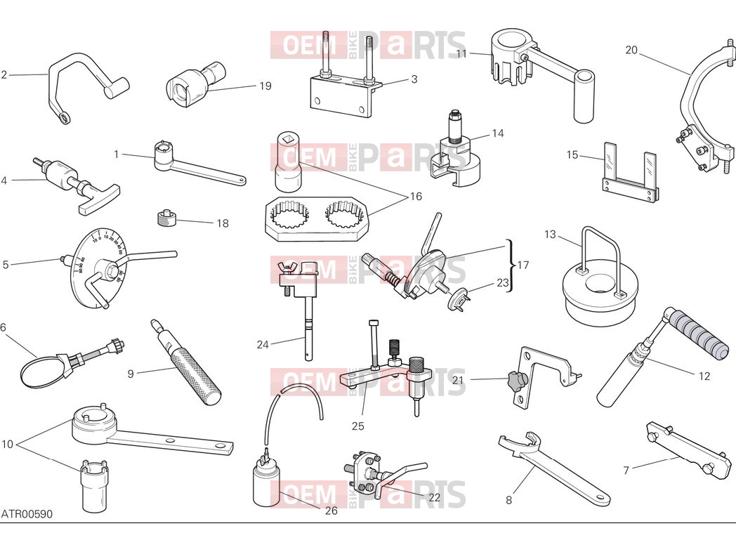 DUCATI 2025 Monster SP Workshop service tools - frame