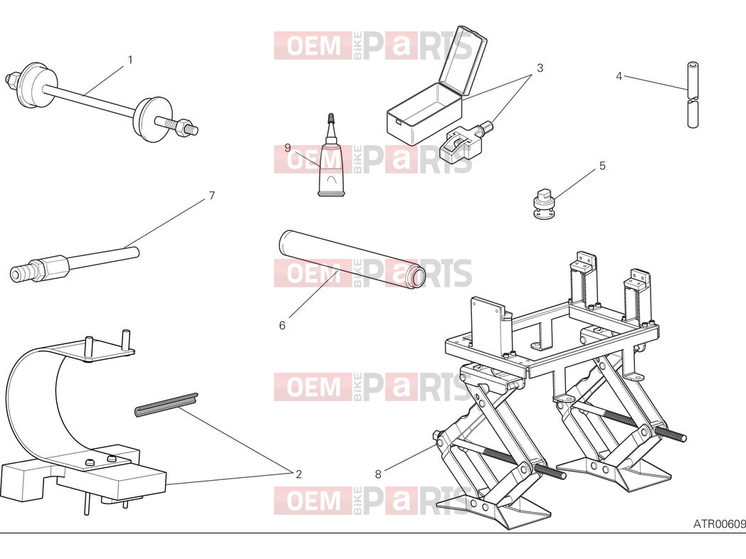 DUCATI 2025 Scrambler Nightshift Workshop service tools (frame)