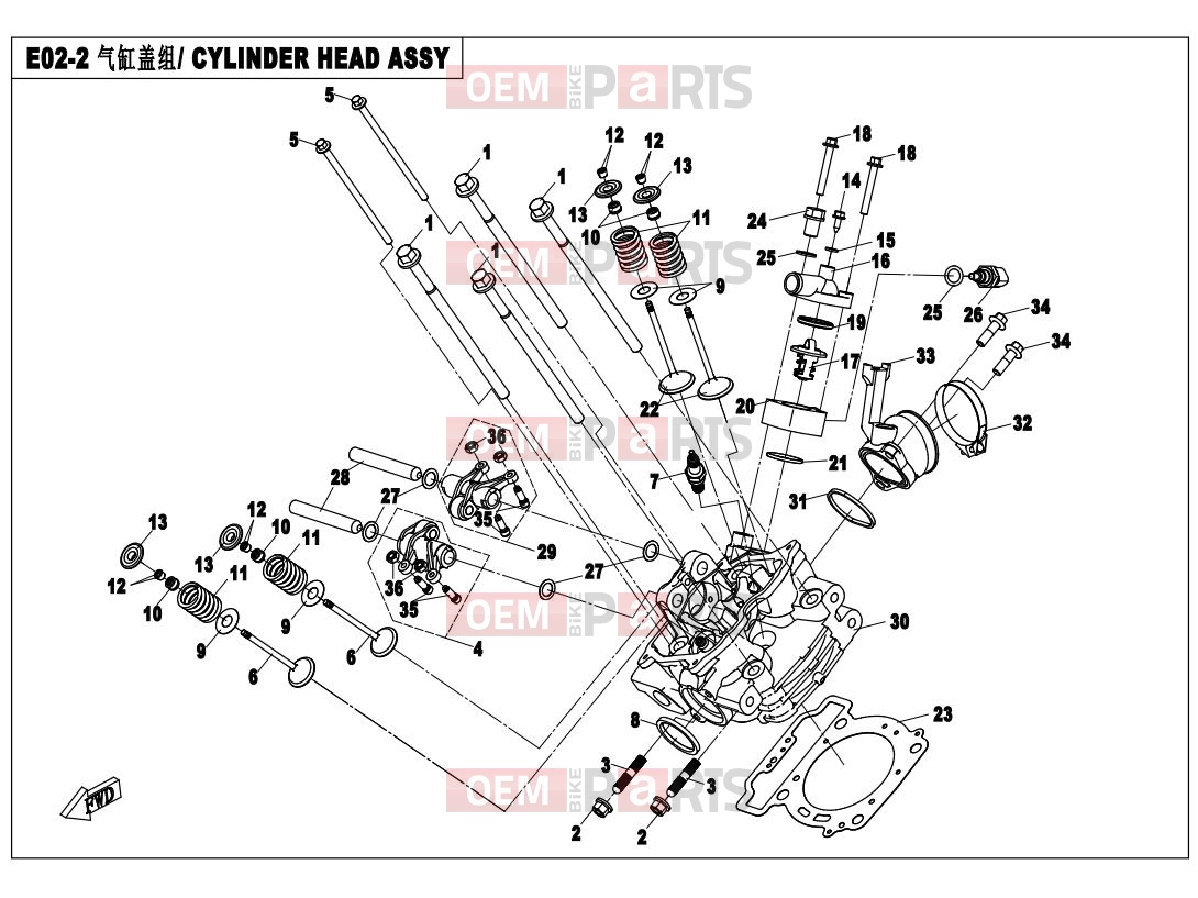 CFMOTO 2021 ATV CFORCE 450 (CF400AU-A) CYLINDER HEAD ASSY