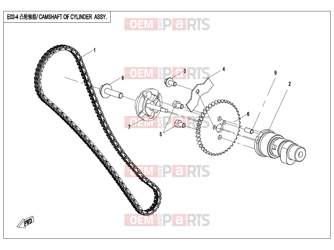 CFMOTO 2021 ATV CFORCE 450 (CF400AU-A) CAMSHAFT OF CYLINDER ASSY