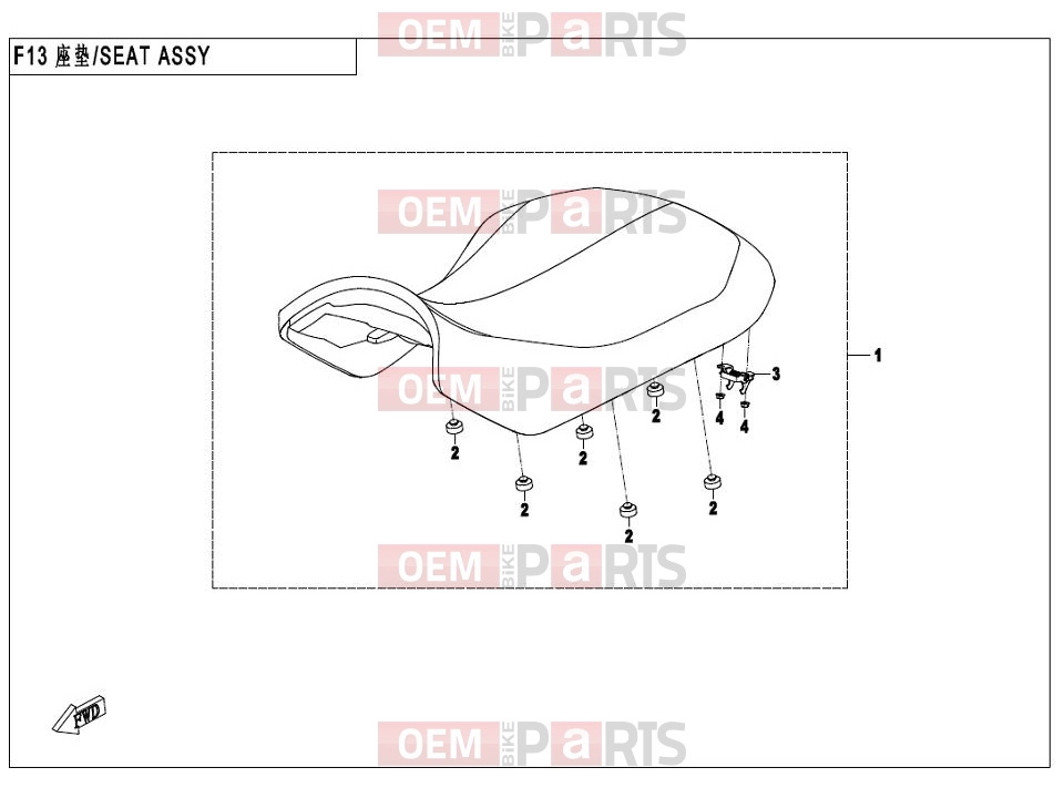 CFMOTO 2021 ATV CFORCE 450 (CF400AU-A) SEAT ASSY