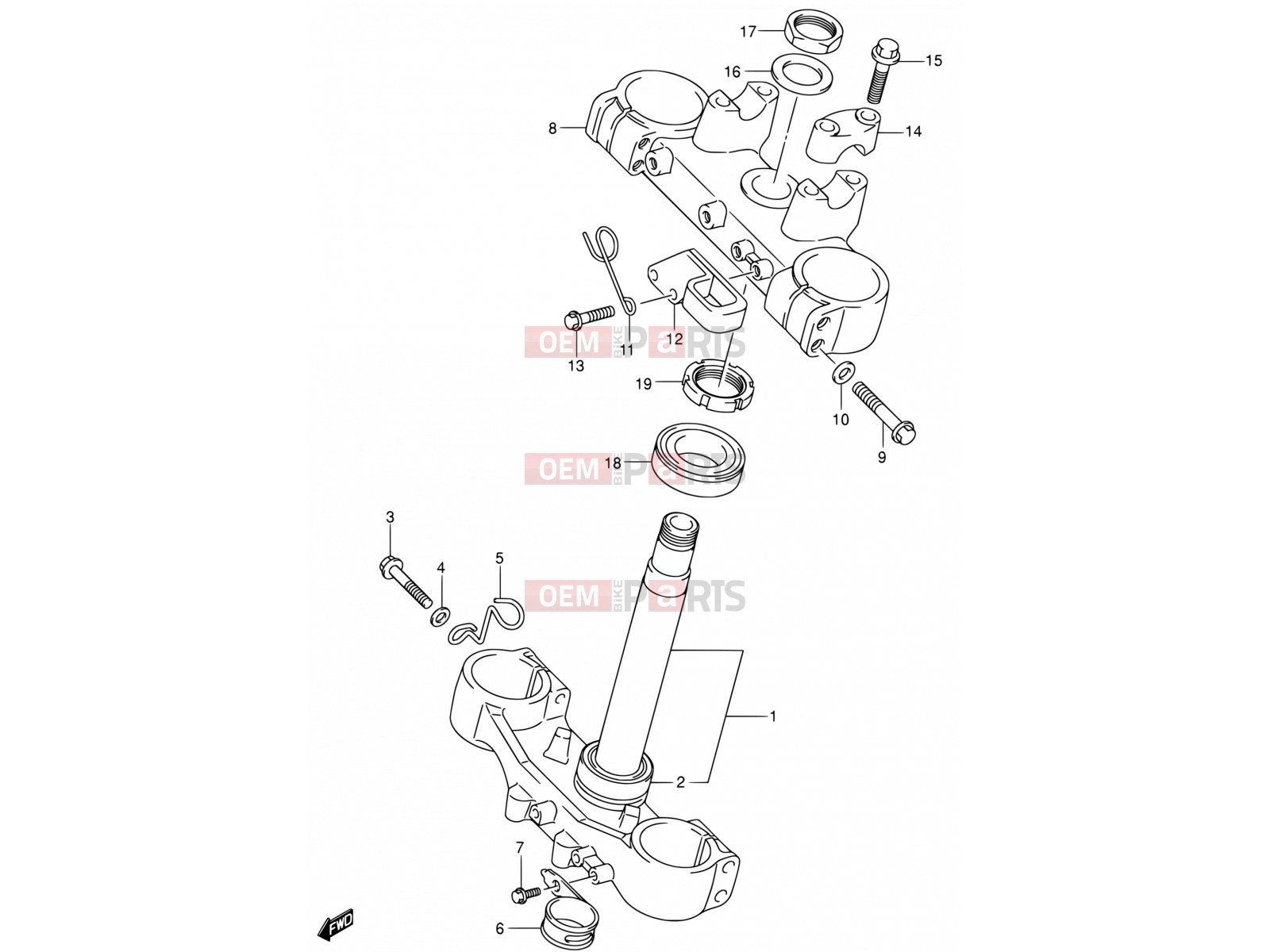SUZUKI DR-Z400 K2 (2002) (E01) 48 - FRONT FORK BRACKET (SEE NOTE)