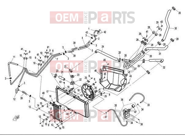 CFMOTO 2012 UTV UFORCE 600 (CF600-5) COOLING SYSTEM
