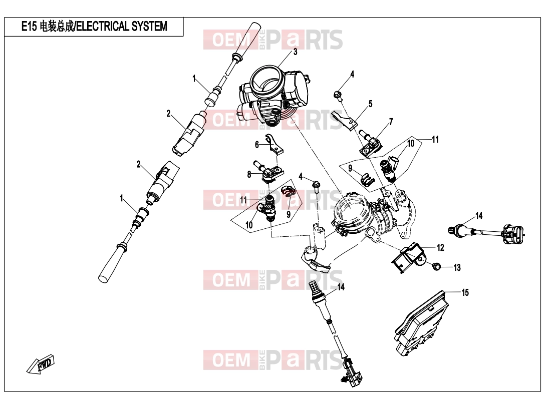 CFMOTO 2015 UTV UFORCE 800 (CF800-3) ELECTRICAL SYSTEM - E15