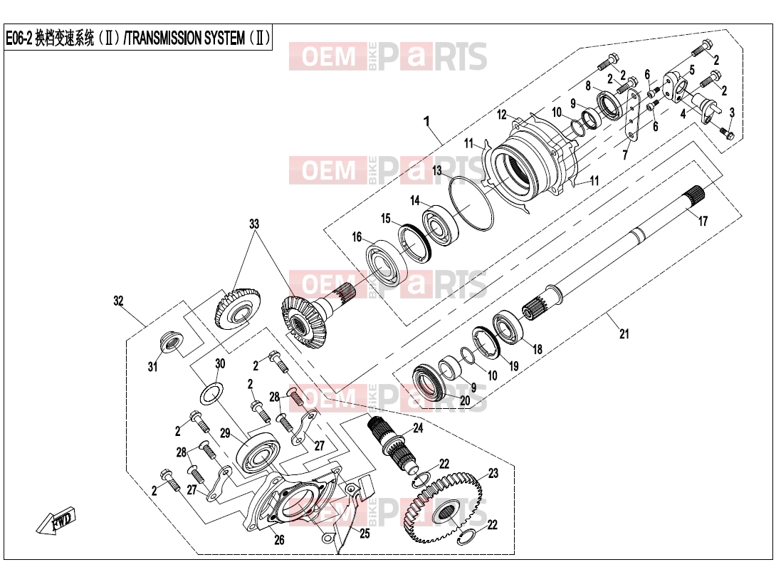 CFMOTO 2017 UTV UFORCE 800 (CF800-3) TRANSMISSION SYSTEM (2) - E06-2