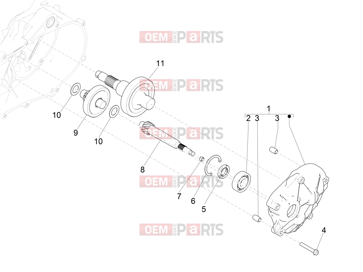 Engine » Reduction unit - Piaggio NRG Power DD 2020