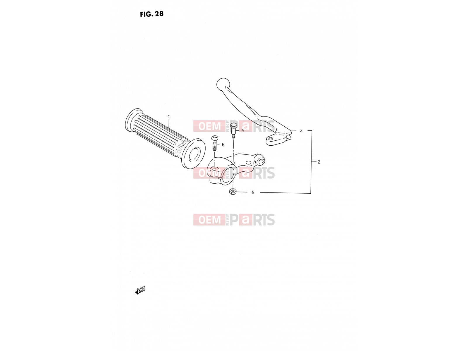 SUZUKI DS80 K (1989) (E24) 28 - LEFT HANDLE SWITCH