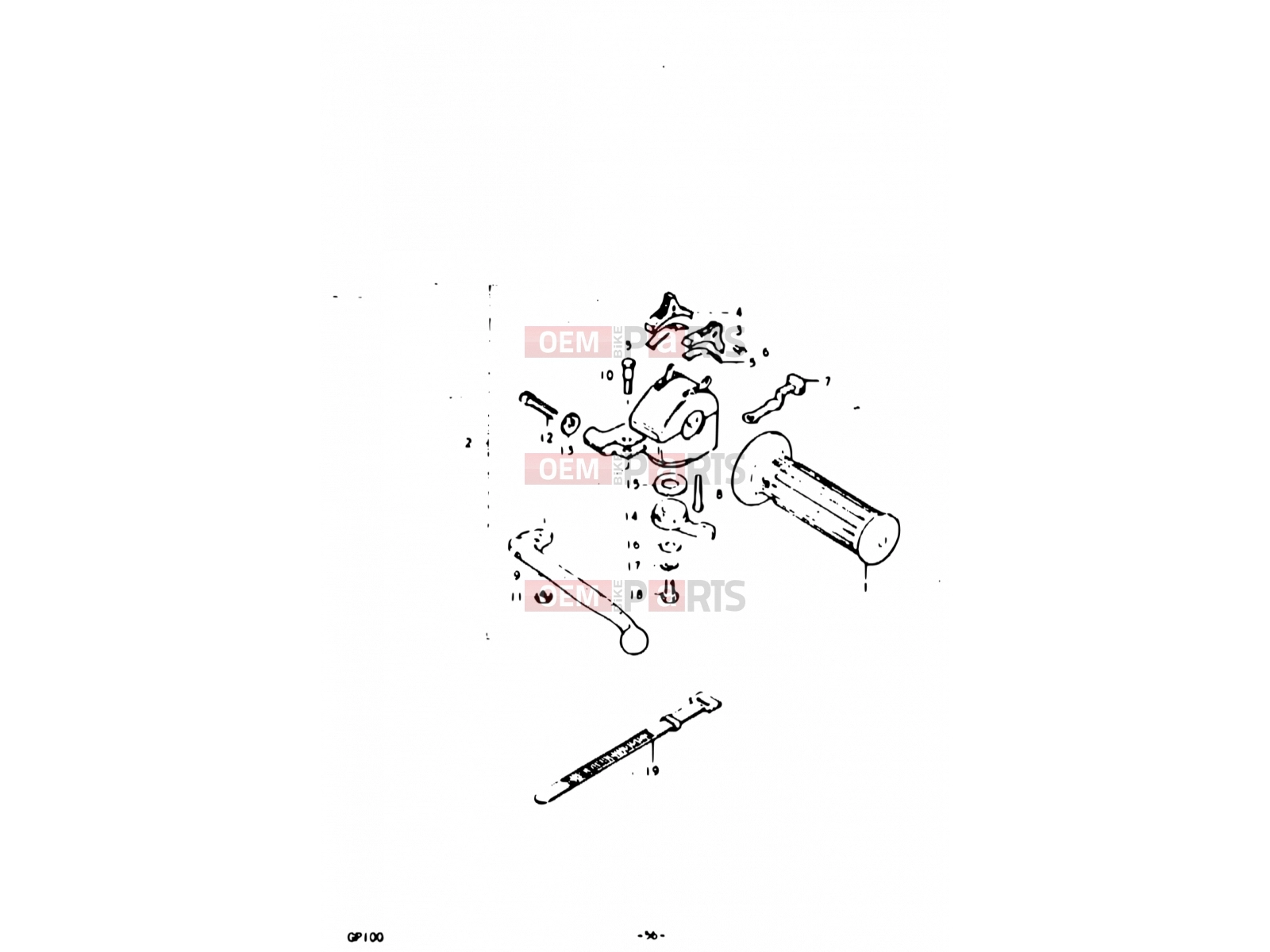 56 - LEFT HANDLE SWITCH - Suzuki GP100 C (1978)