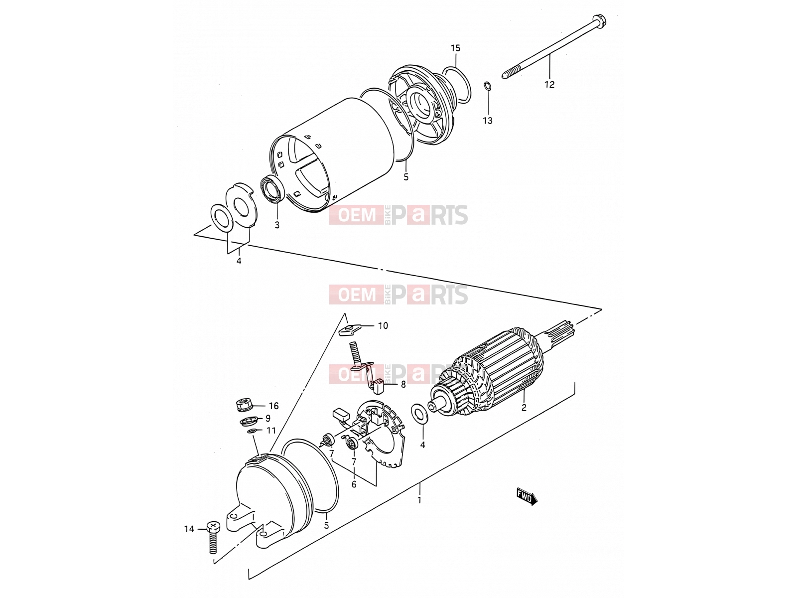 SUZUKI GS500E M (1991) (E28) 18 - STARTING MOTOR