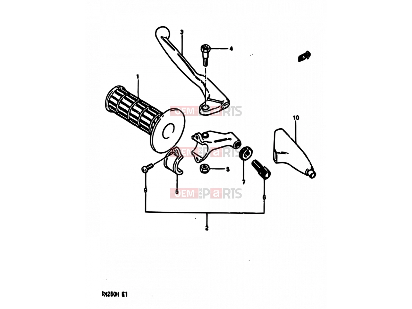 SUZUKI RM250 H (1987) 39 - LEFT HANDLE SWITCH
