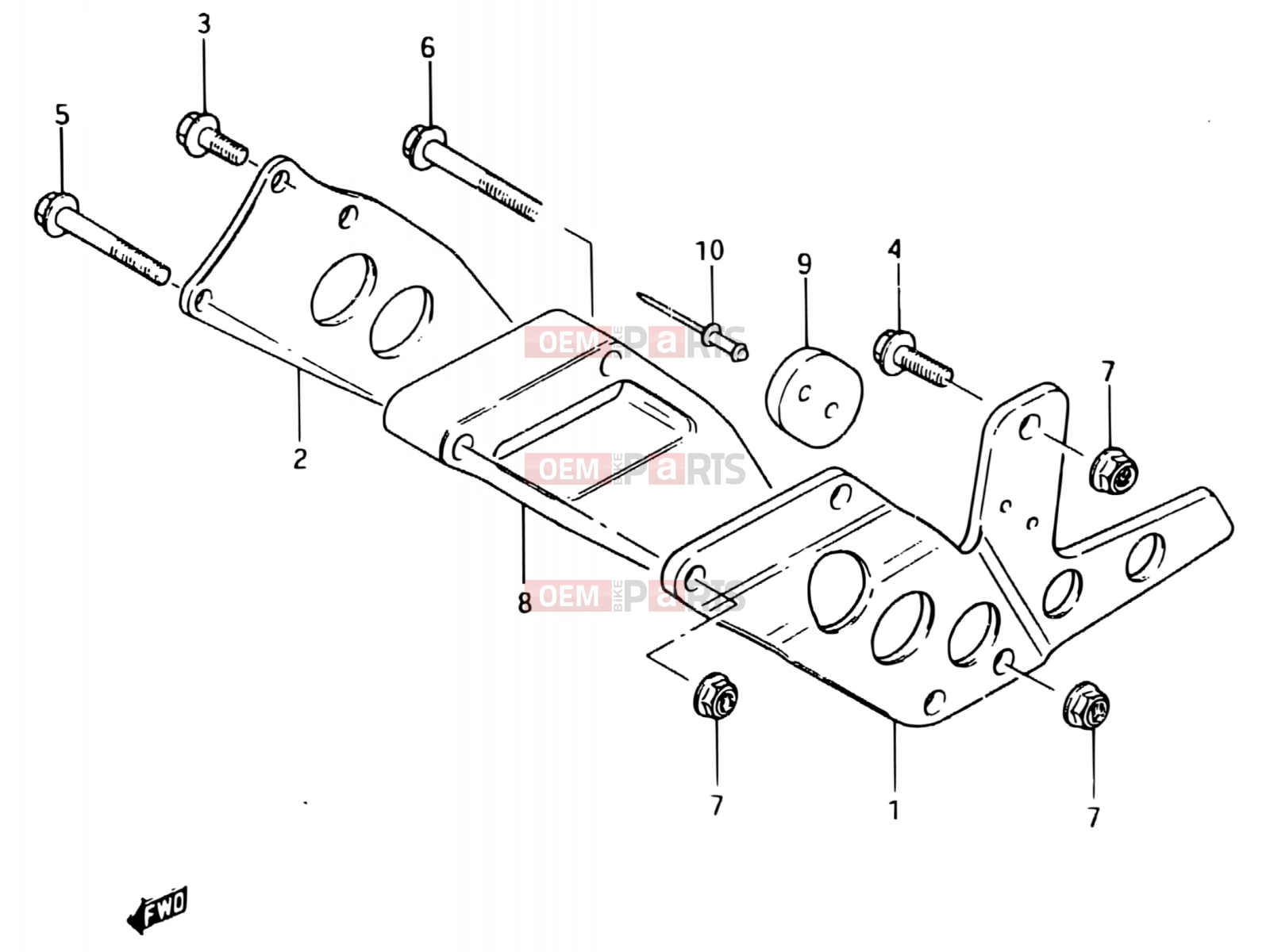 34 - CHAIN GUIDE (MODEL E) - Suzuki RM500 E (1984)