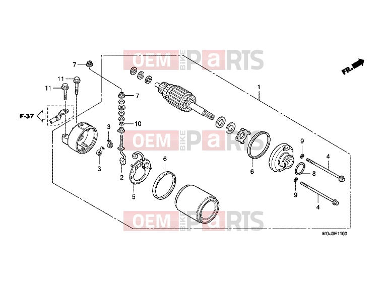 HONDA CBF1000FB CBF1000F 2011 E-11 STARTER ENGINE