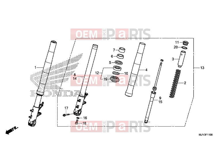 F-11 FRONT FORK - Honda CTX1300AE CTX1300A 2014