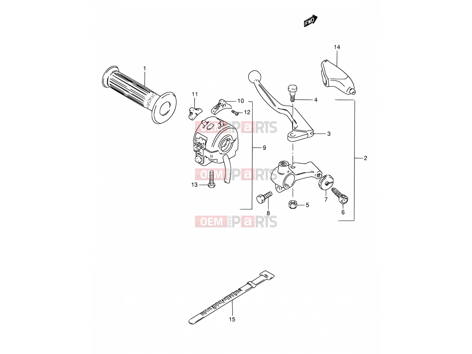 SUZUKI TS50XK E (1984) 37 - LEFT HANDLE SWITCH