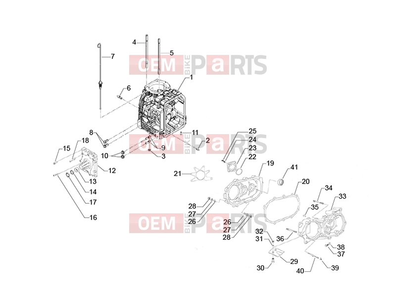 ape Classic 400 2014-től ENGINE » CRANKCASE