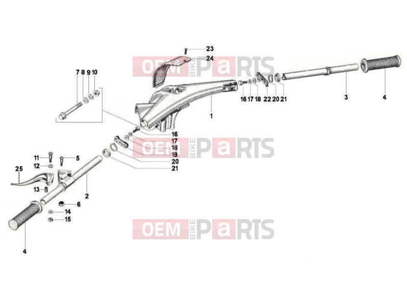 ape MP 601 Classic 2006-2013 HANDLEBARS/STEERING » HANDLEBARS - MASTER CIL.