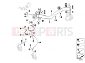 BMW Motorrad BMW 2014 S models HP4 (0D01, 0D11) Brake pipe front ABS