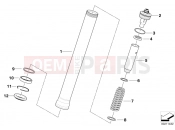 Fork tube, left - BMW Motorrad HP4 (0D01, 0D11) 2012