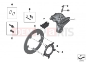 Rear wheel brake - BMW Motorrad HP4 (0D01, 0D11) 2012