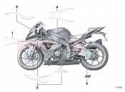 Stick-on label - BMW Motorrad HP4 (0D01, 0D11) 2012